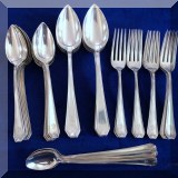 S26. 39-Piece Whiting sterling silver flatware set.